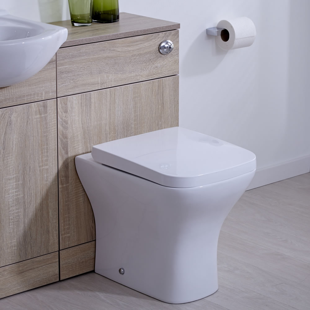 Toilette mit Spülkastenverkleidung - Eiche 500mm x 300mm - Modern