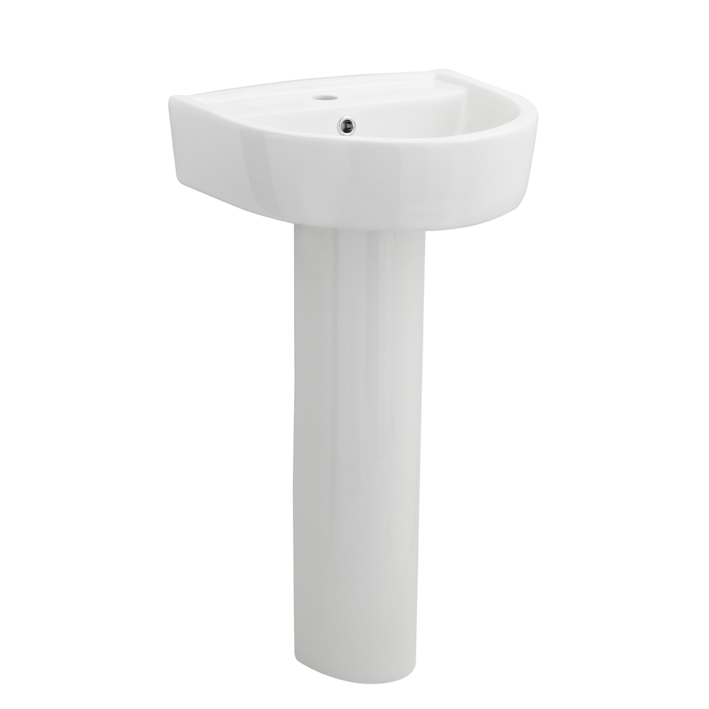 Modernes 42cm Stand-Waschbecken mit Fuß, aus Keramik - Provost