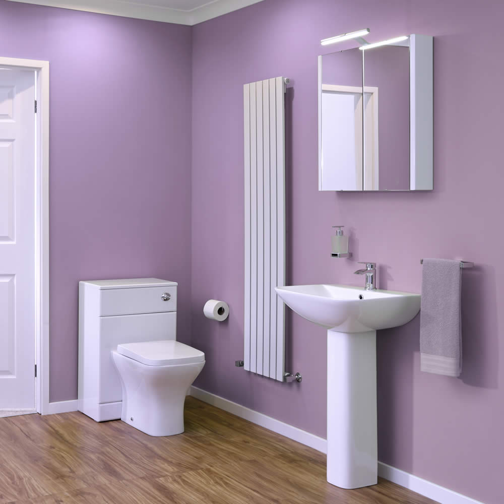 WC mit Schrank-Spülkasten und Waschbecken im Set - Harrison