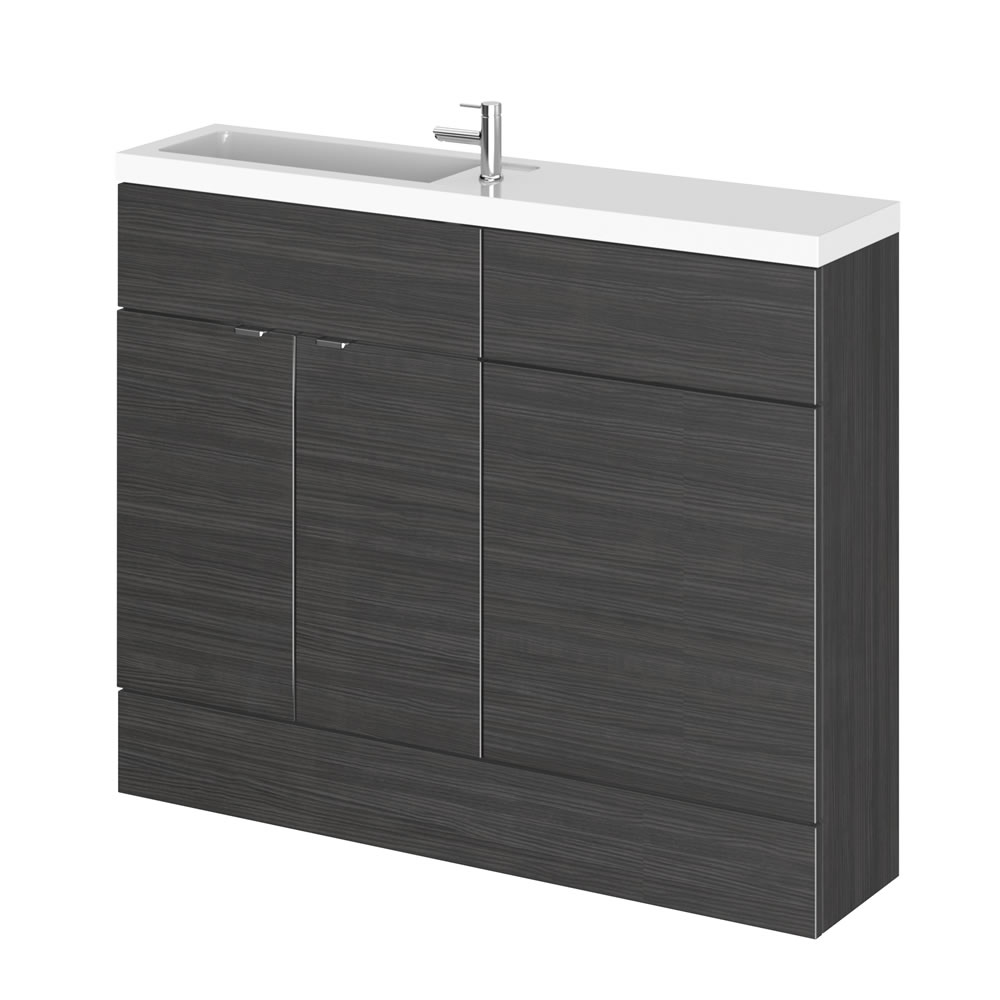 Medley 1100mm Hacienda Schwarze WC Kombinationseinheit