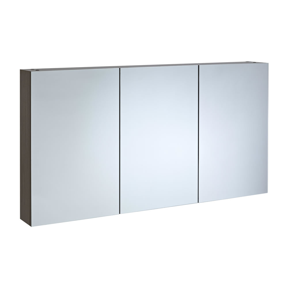 Spiegelschrank Dreiteilig Eiche