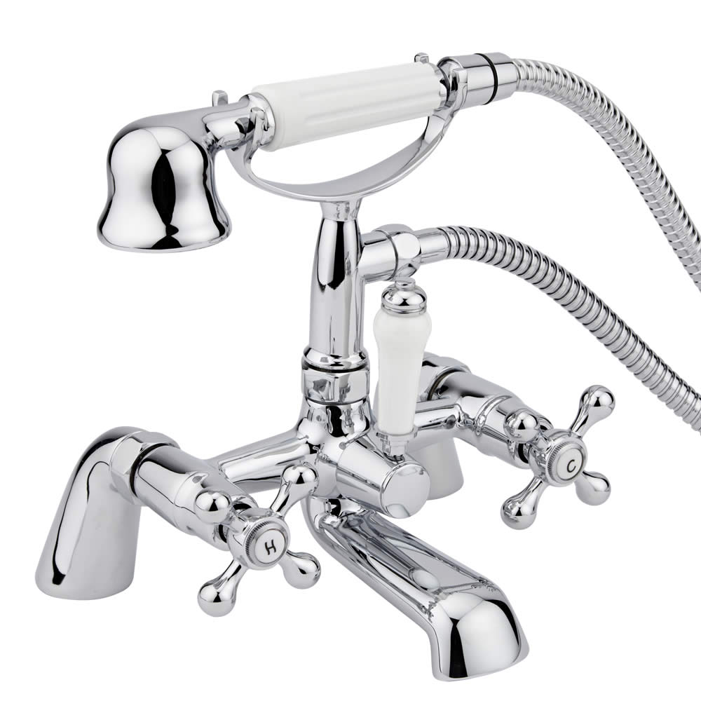 Badewannenarmatur mit kleiner Glocken-Handbrause - Derwent