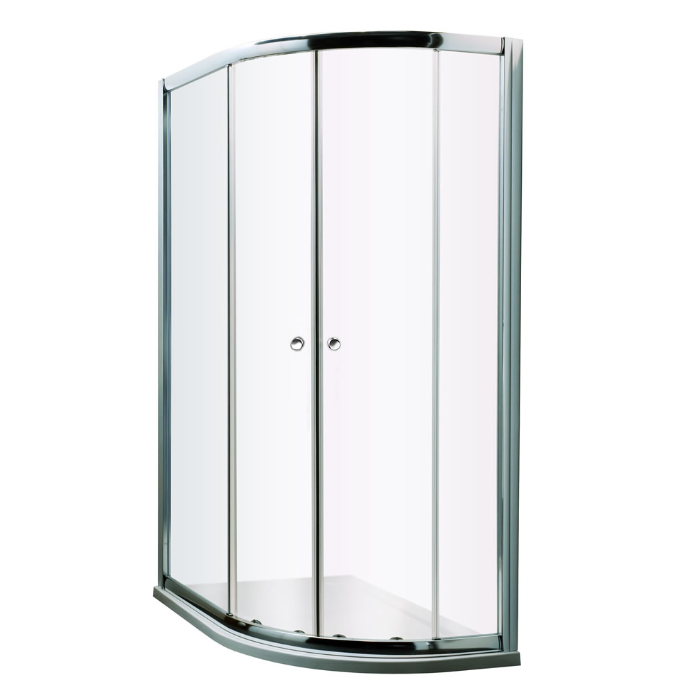 Duschwand Viertelkreis 1950mm x 800mm x 1200mm- Hutton