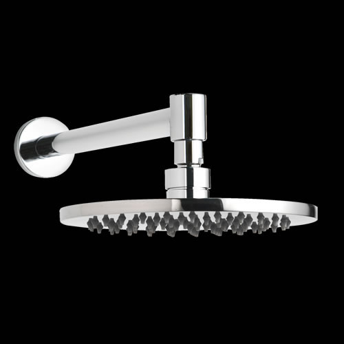 Duschkopf Messing Rund - 200mm - mit geradem Arm