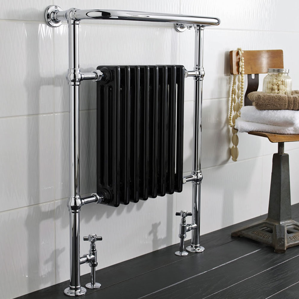 Design Heizkörper Vertikal Einlagig Chrom 960mm x 675mm 680W - Thera