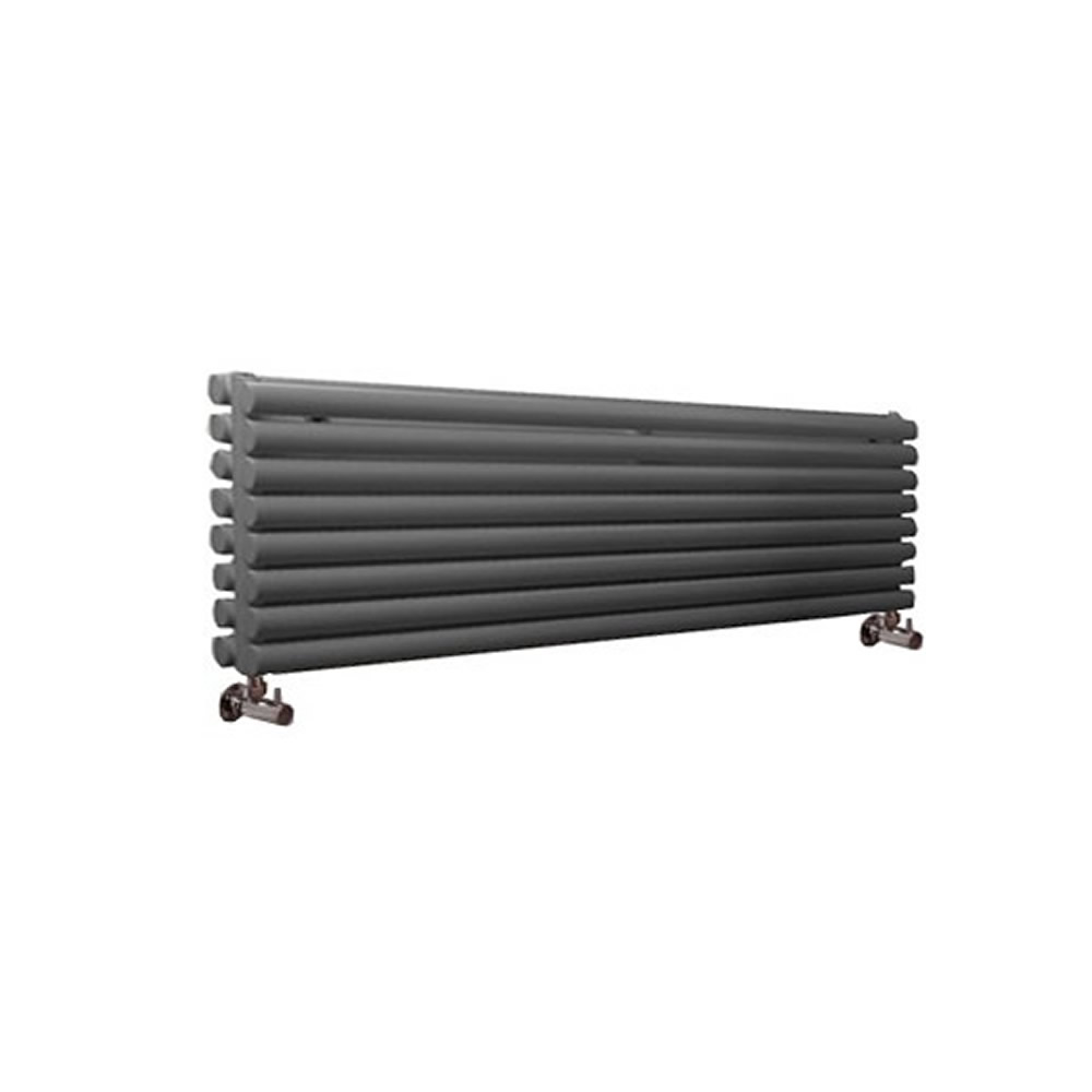 Design Heizkörper Horizontal Doppellagig Anthrazit 472mm x 1780mm 1798W - Revive