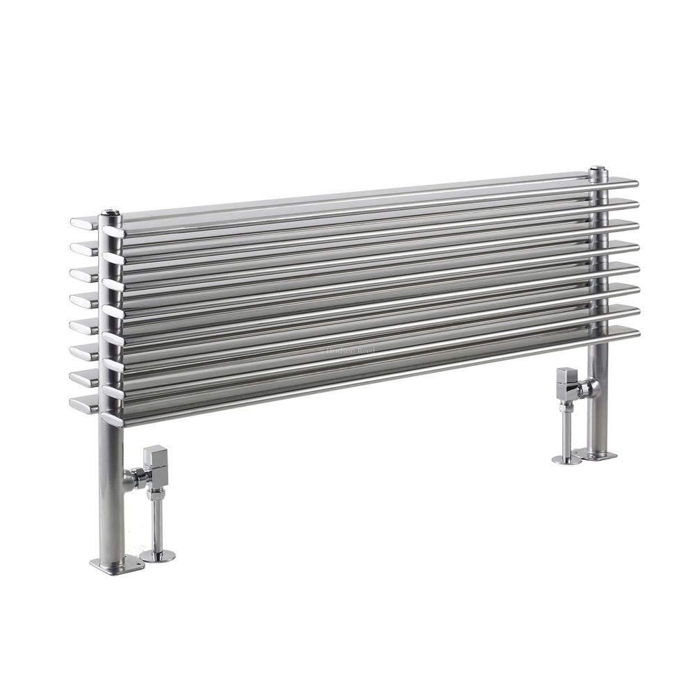 Design Heizkörper Horizontal Doppellagig Silber 504mm x 1000mm 1016W - Fin