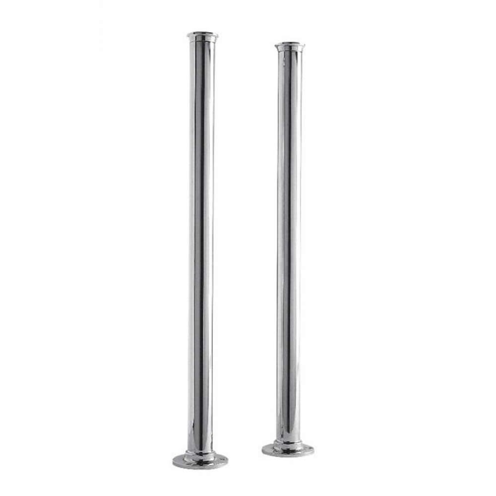 Zwei Standrohre für Wannenarmaturen zur freistehenden Installation