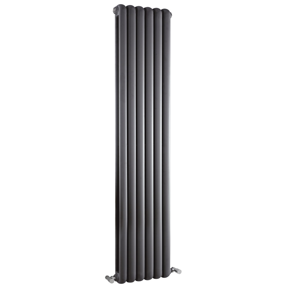 Gliederheizkörper Vertikal 2 Säulen Nostalgie Anthrazit 1500mm x 383mm 1258W - Salvia