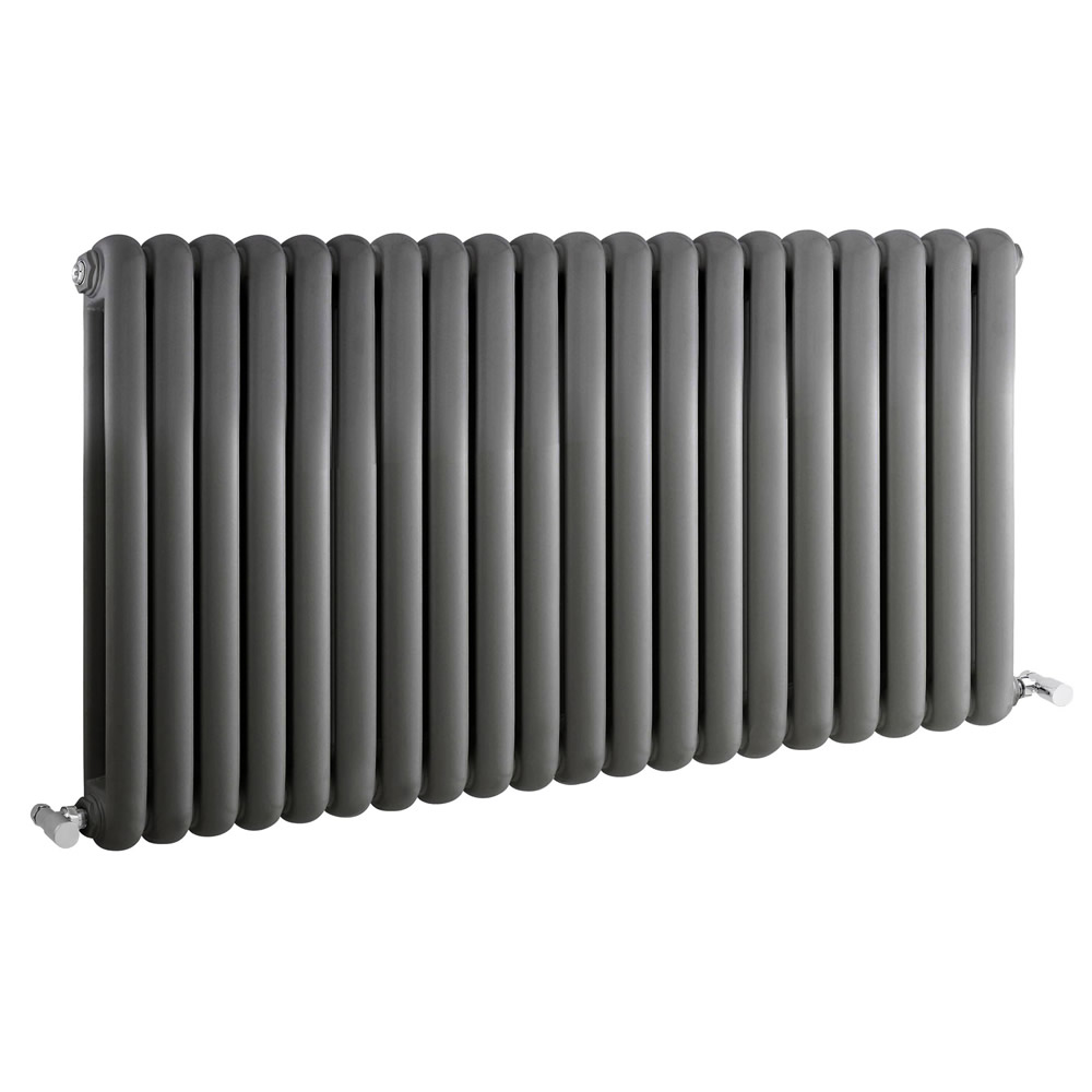 Gliederheizkörper Horizontal 2 Säulen Nostalgie Anthrazit 635mm x 1223mm 2082W - Salvia
