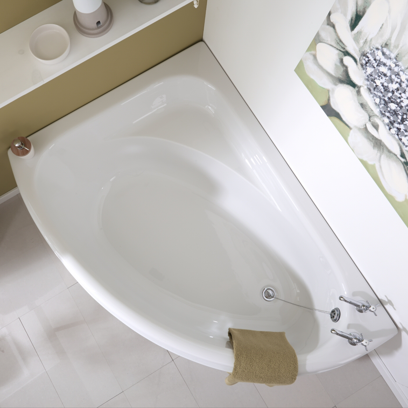 Eckbadewanne und Paneel für die linke Ecke 1500mm x 1020mm