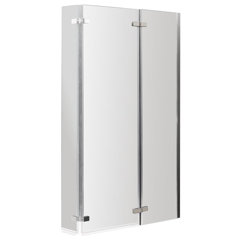 Fixierter Badewannenaufsatz für P-förmige Wannen mit Eckstück 1400mm x 800mm