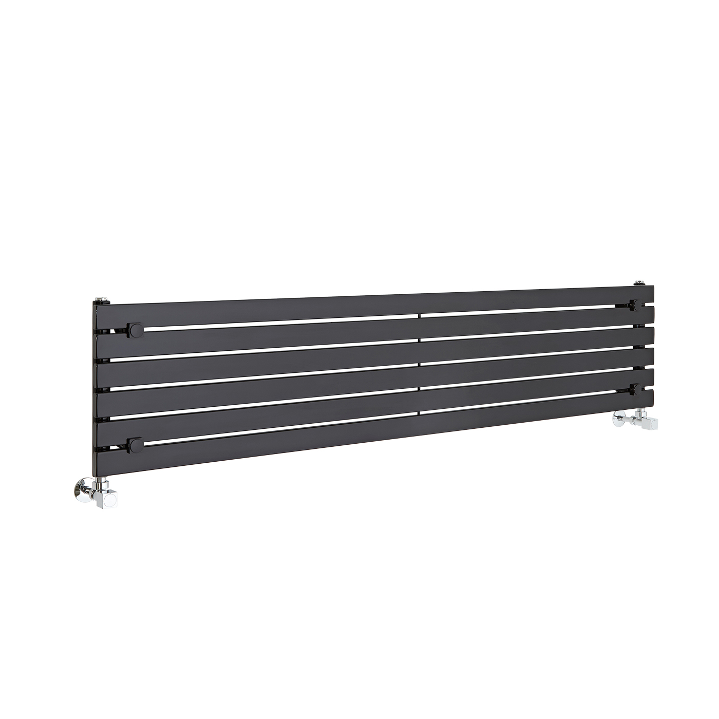 Design Heizkörper Horizontal Einlagig Schwarz 354mm x 1600mm 773W - Sloane