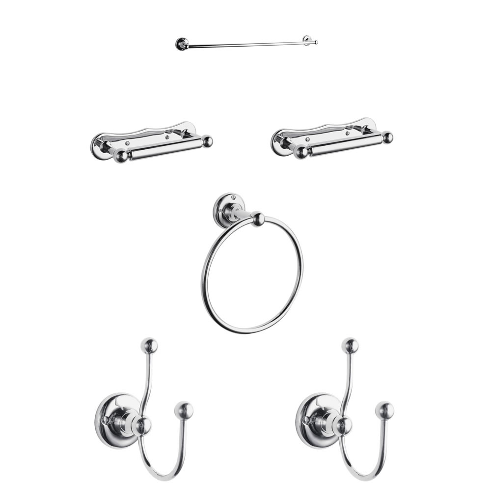 Klassisches Accessoire-Set Verchromt