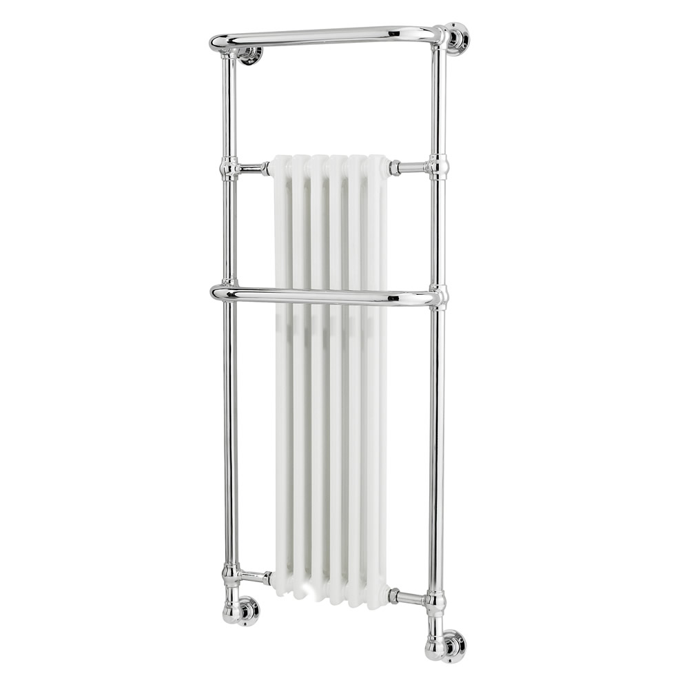 Handtuchheizkörper Nostalgie Chrom und Weiß 1365mm x 575mm 789W - Brampton
