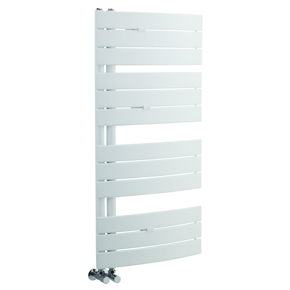 Handtuchheizkörper Gebogen Weiß 1080mm x 550mm 500W - Elgin