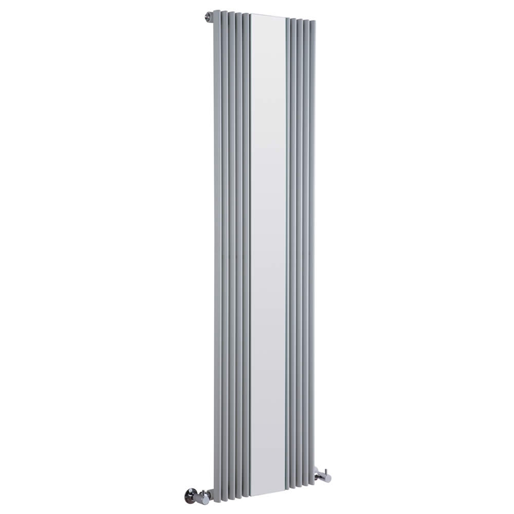 Design Heizkörper Vertikal Einlagig mit Spiegel Silber 1600mm x 420mm 840W - Keida