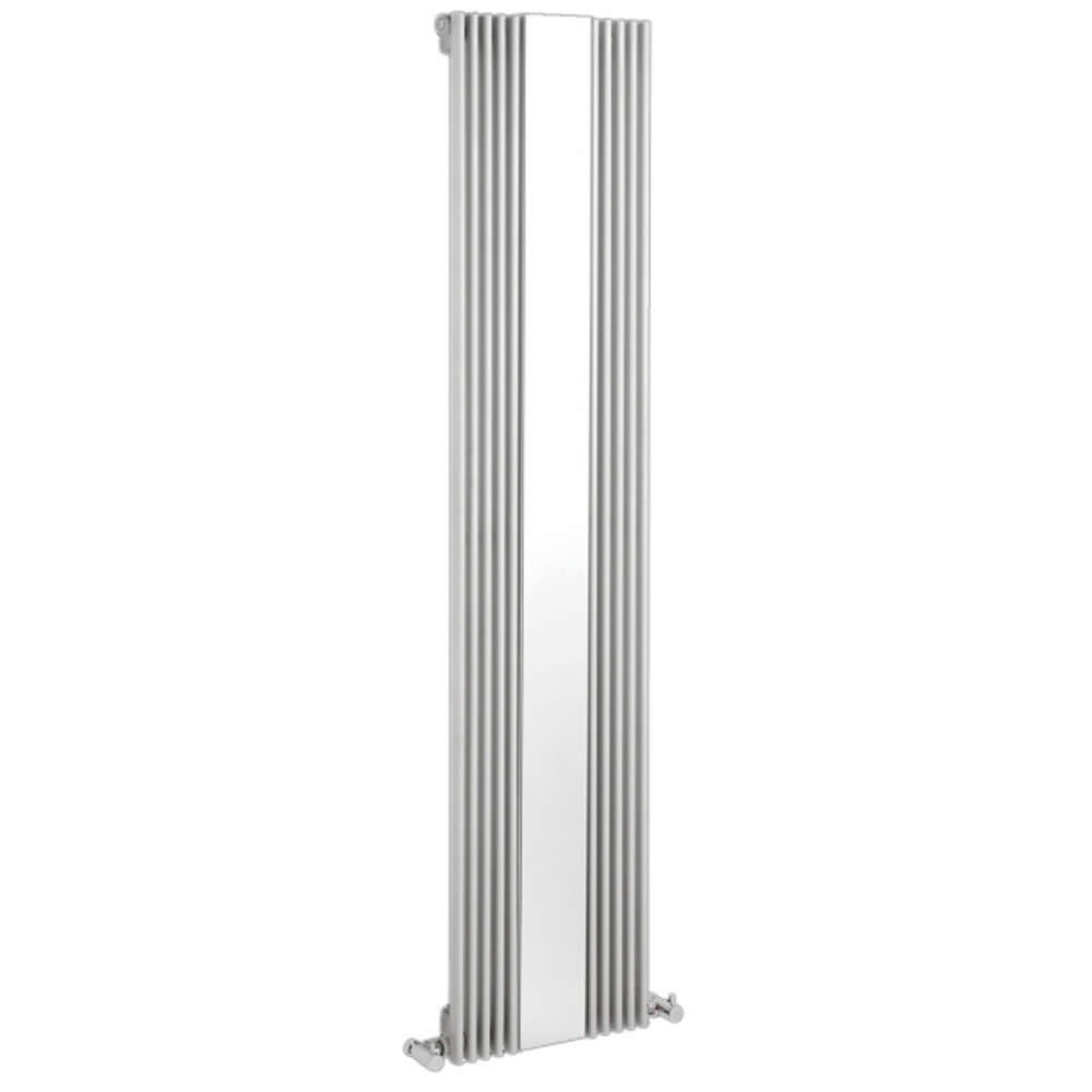 Design Heizkörper Vertikal Einlagig mit Spiegel Weiß 1600mm x 420mm 840W - Keida
