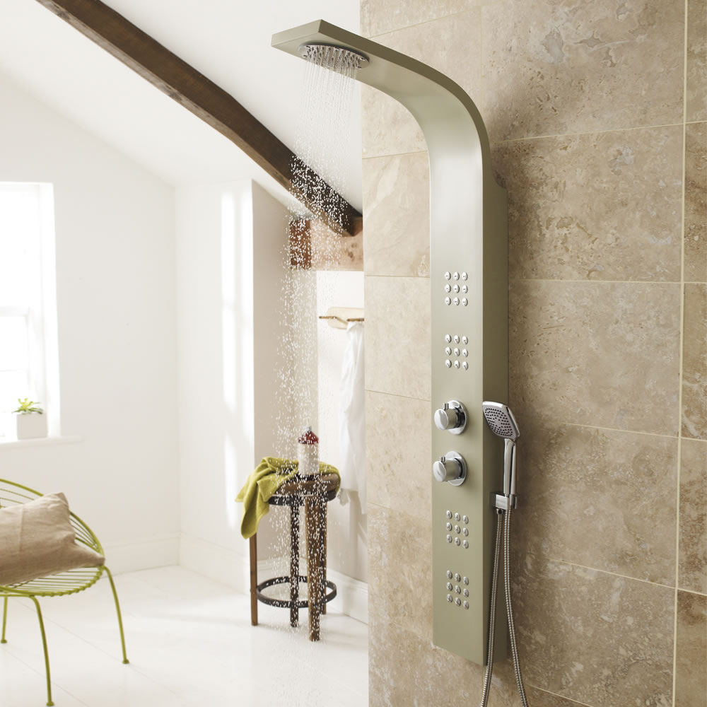 Thermostatisches Duschpaneel Nesta Creme