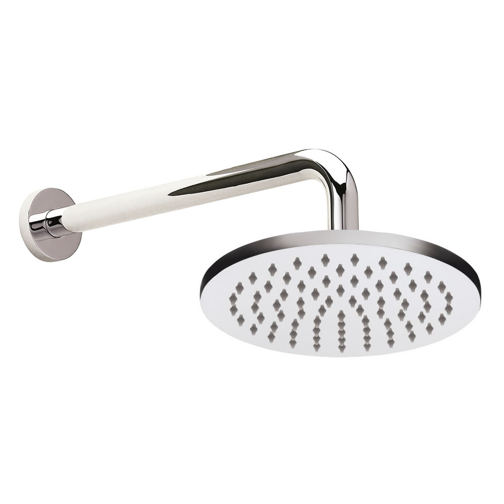 LED-Duschkopf 200mm Rund mit Duscharm 345 mm zur Wandmontage
