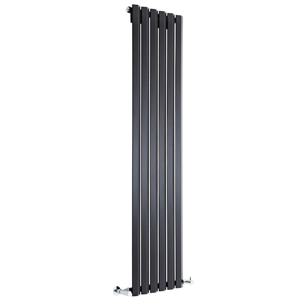 Design Heizkörper Vertikal Einlagig Schwarz 1600mm x 420mm 946W - Vital