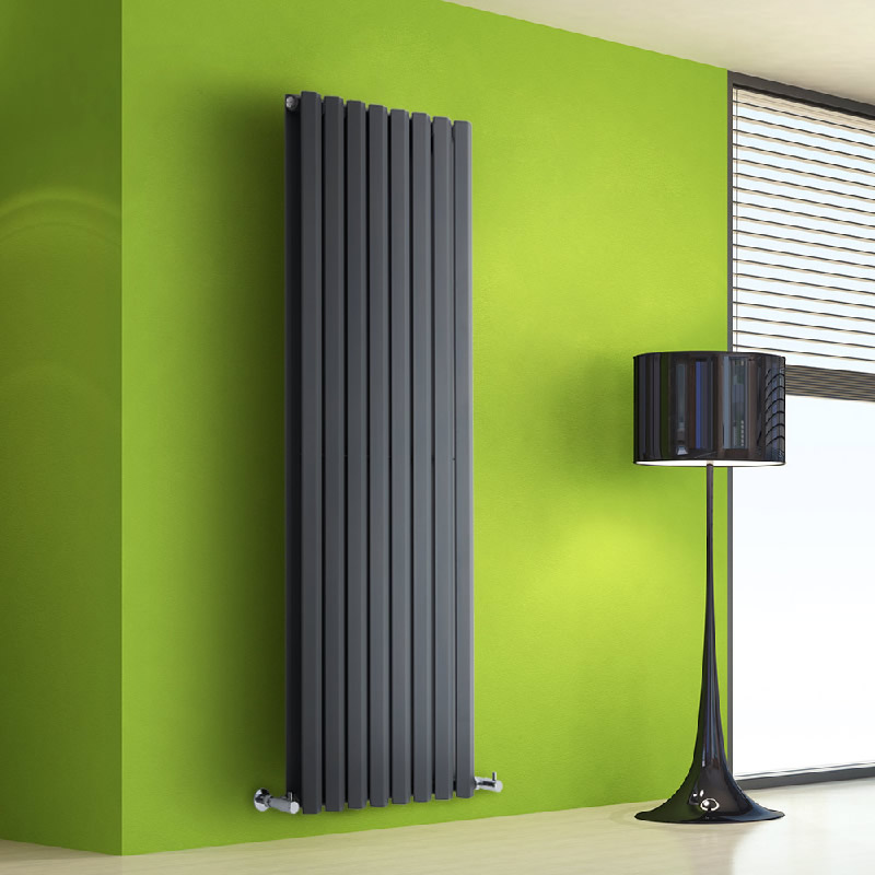 Design Heizkörper Vertikal Doppellagig Anthrazit 1600mm x 560mm 1967W - Vital