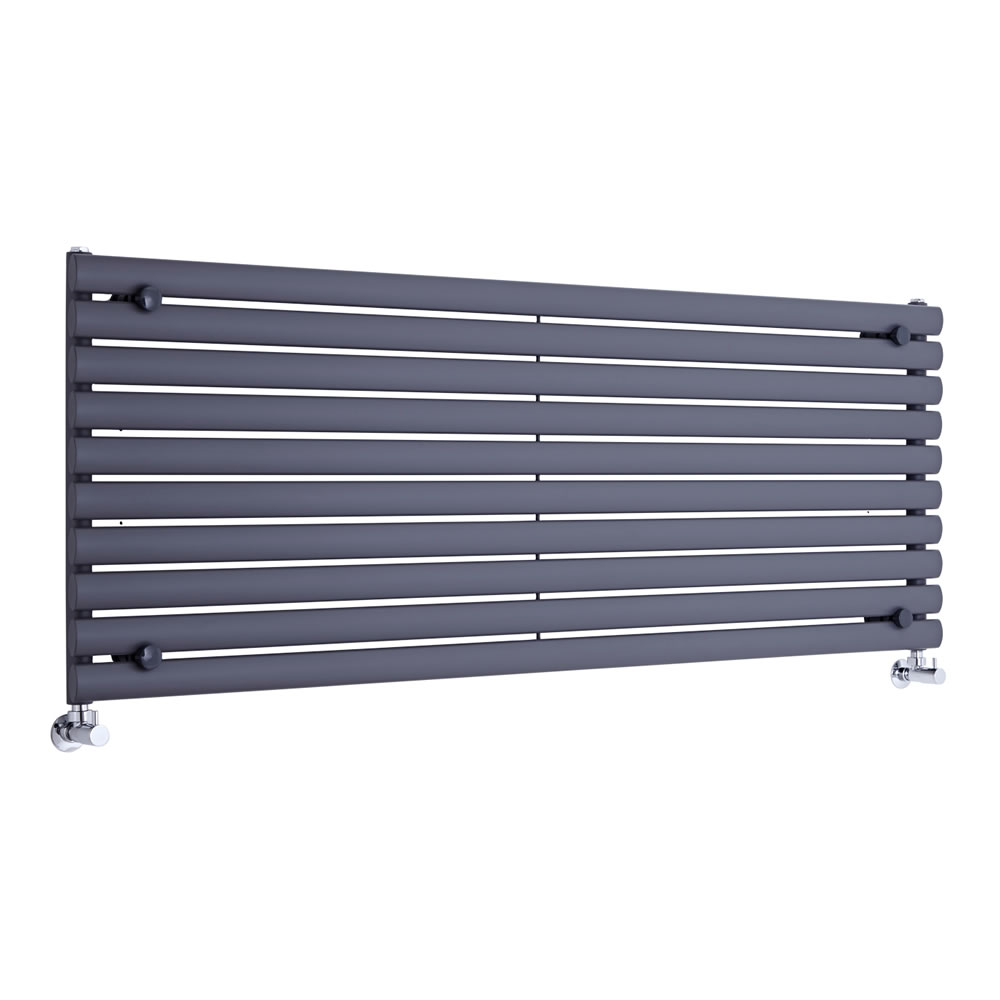 Design Heizkörper Horizontal Einlagig Anthrazit 590mm x 1600mm 1299W - Revive