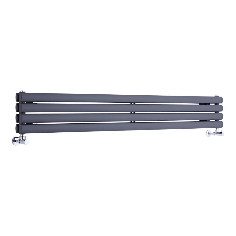 Design Heizkörper Horizontal Doppellagig Anthrazit 236mm x 1600mm 815W - Revive