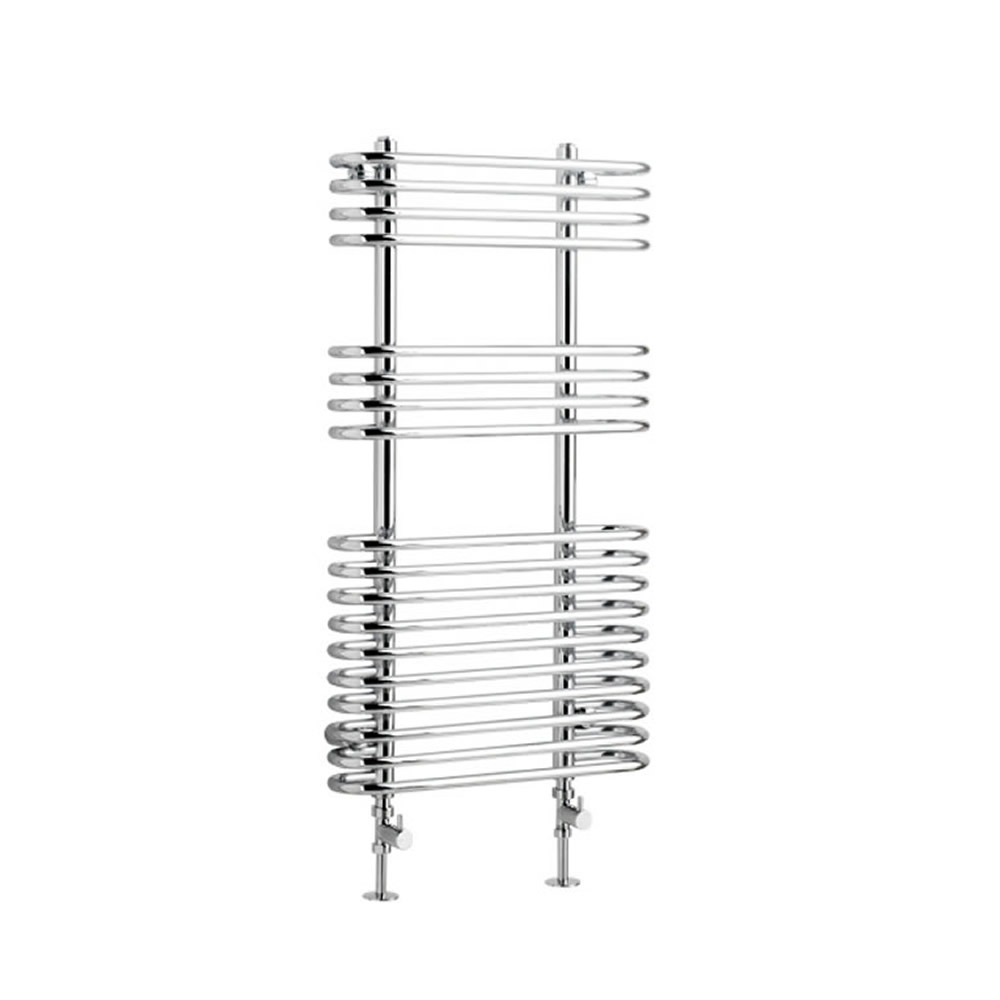 Handtuchheizkörper Gebogen Chrom 900mm x 500mm 341W - Loco