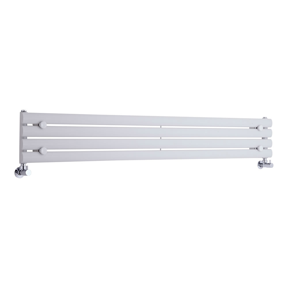 Design Heizkörper Horizontal Einlagig Weiß 236mm x 1600mm 518W - Revive