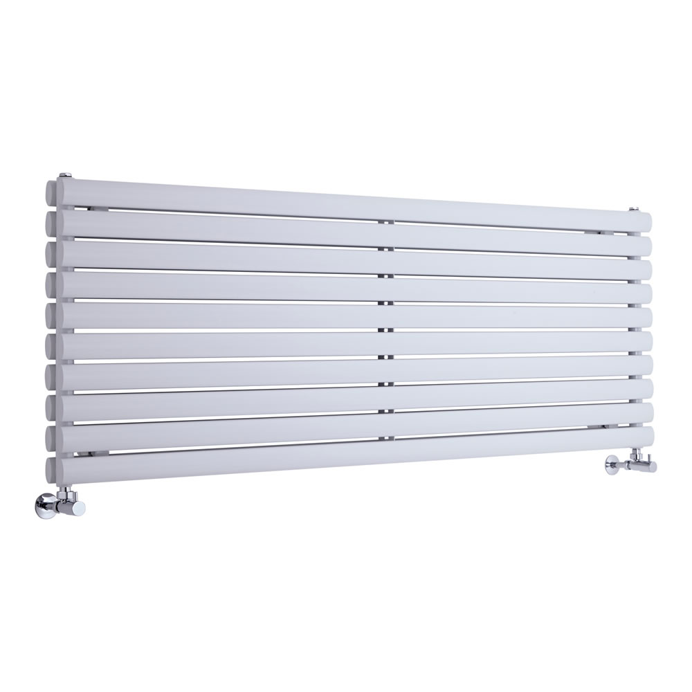 Design Heizkörper Horizontal Doppellagig Weiß 590mm x 1600mm 1881W - Revive