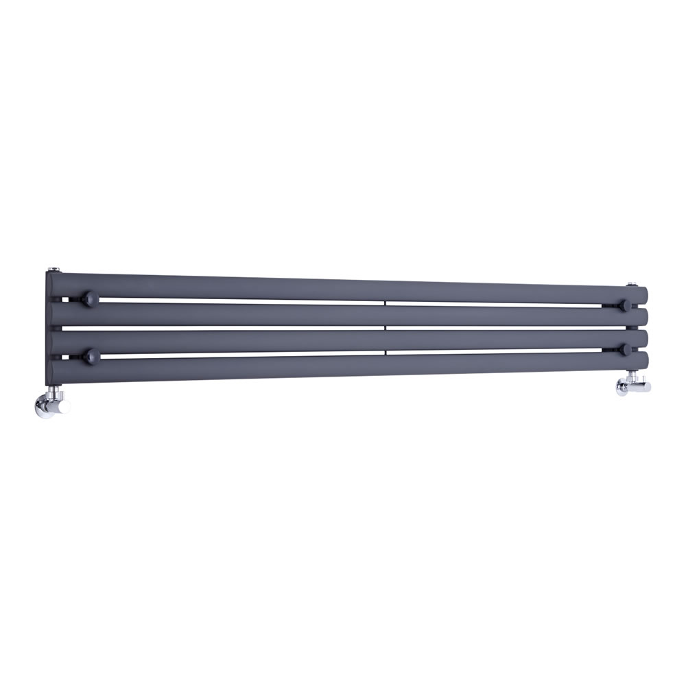 Design Heizkörper Horizontal Einlagig Anthrazit 236mm x 1780mm 647W - Revive