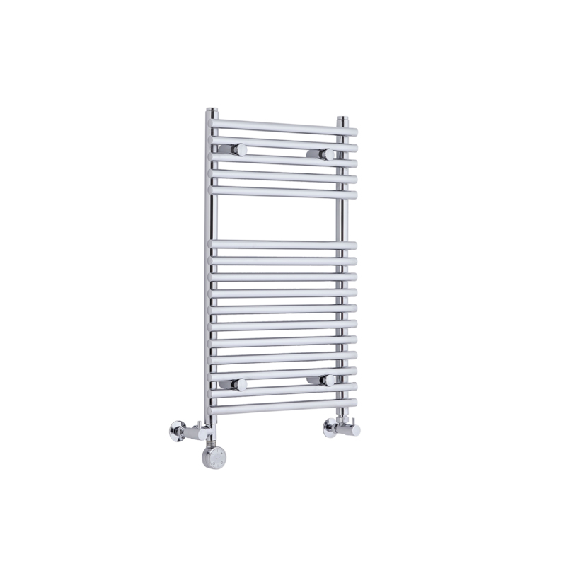 Handtuchheizkörper Mischbetrieb Gebogen Chrom 750mm x 450mm 254W - Etna