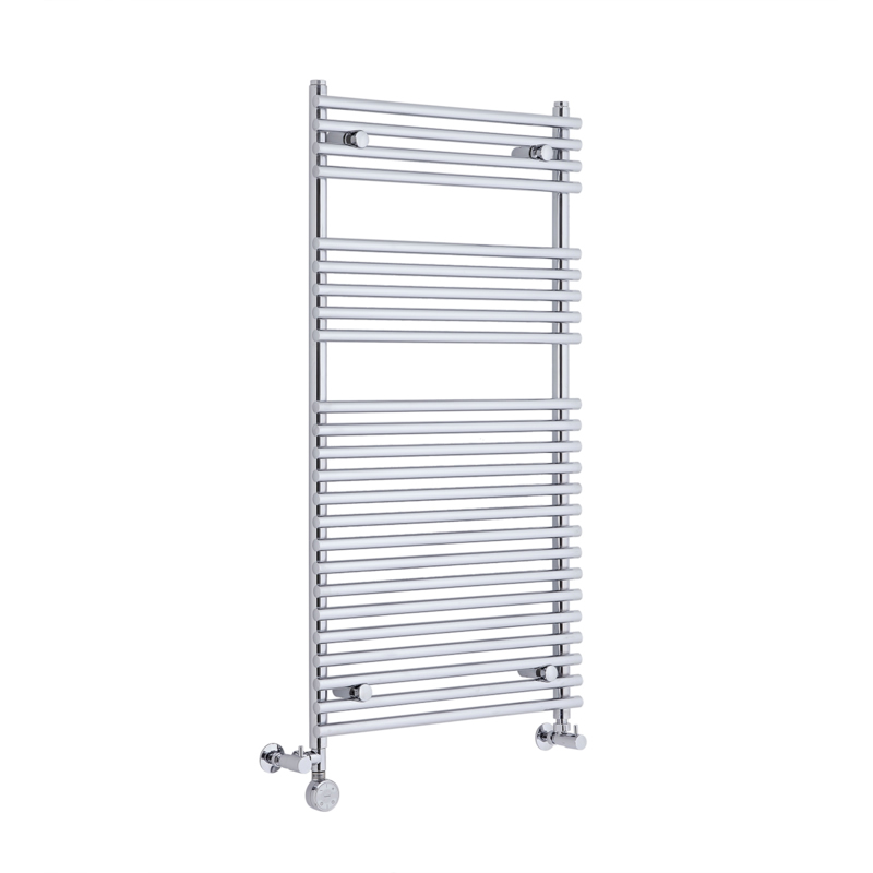Handtuchheizkörper Mischbetrieb Chrom 1150mm x 600mm 478W - Etna
