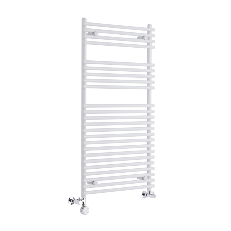 Handtuchheizkörper Mischbetrieb Weiß 1150mm x 600mm 516W - Etna