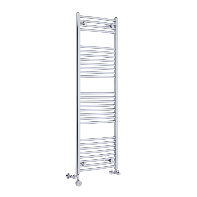 Handtuchheizkörper Mischbetrieb Gebogen Chrom 1500mm x 500mm 552W - Etna