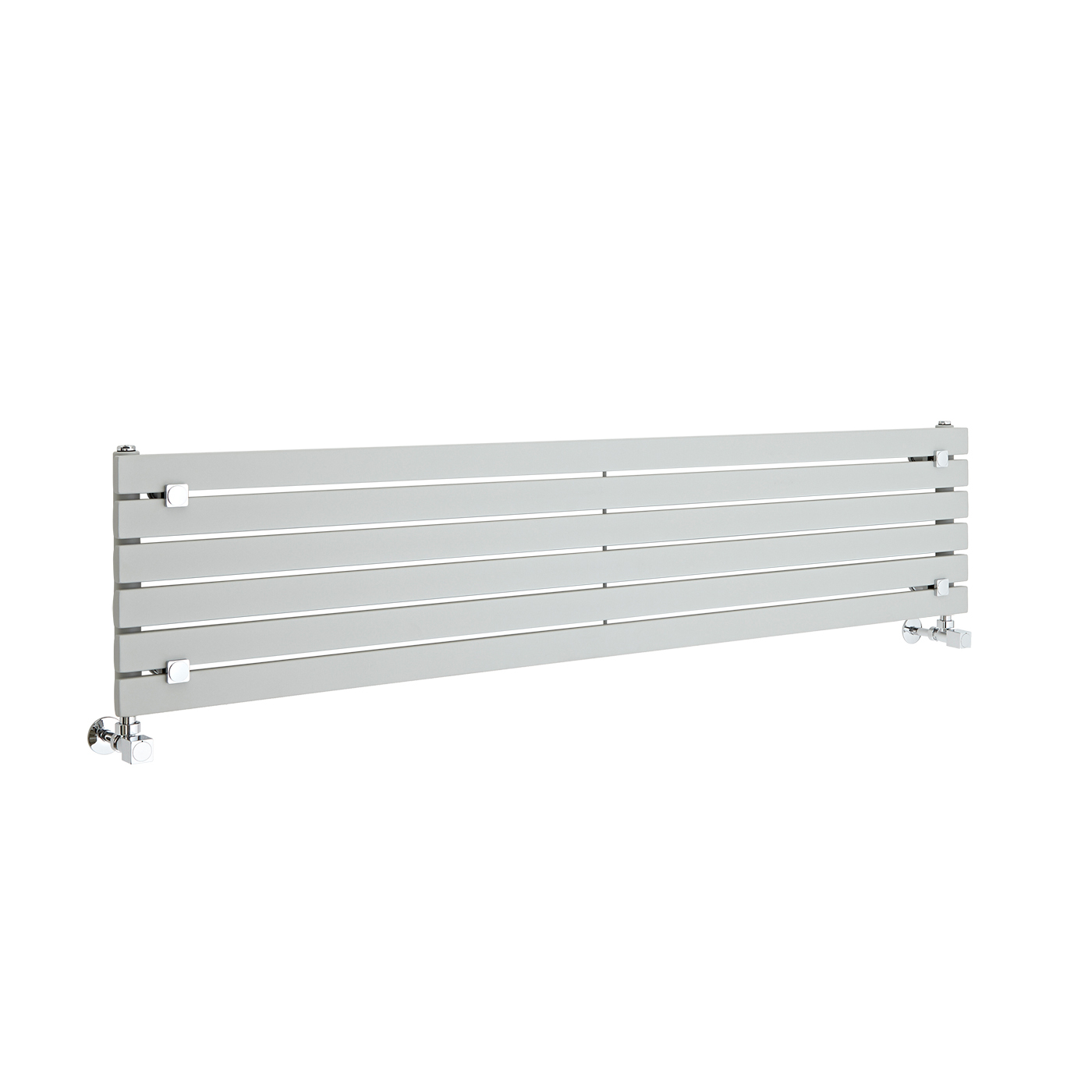 Design Heizkörper Horizontal Einlagig Silber 354mm x 1600mm 773W - Sloane