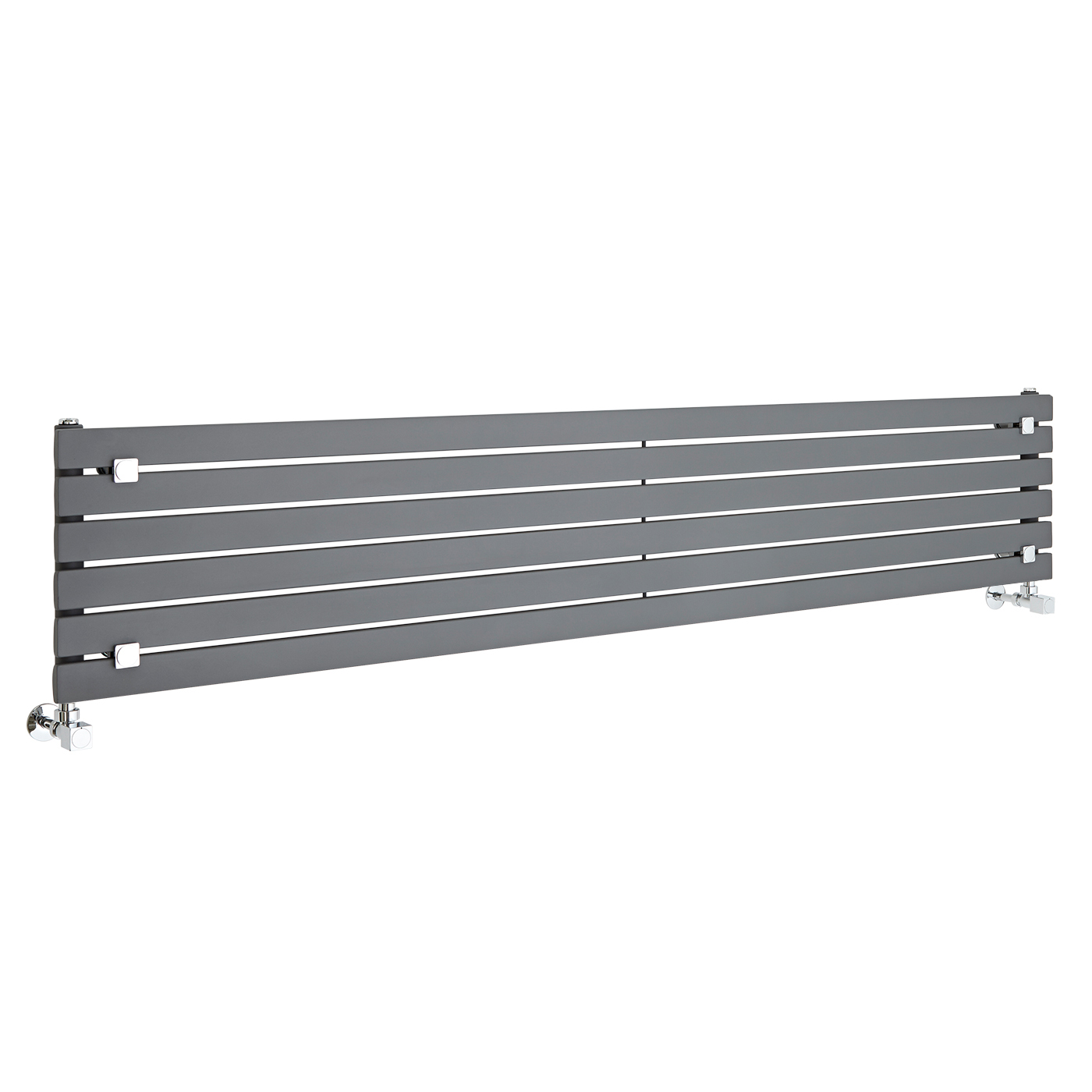 Design Heizkörper Horizontal Einlagig Anthrazit 354mm x 1780mm 821W - Sloane