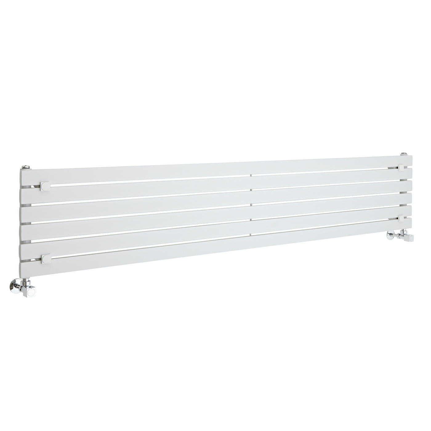 Design Heizkörper Horizontal Einlagig Weiß 354mm x 1780mm 821W - Sloane