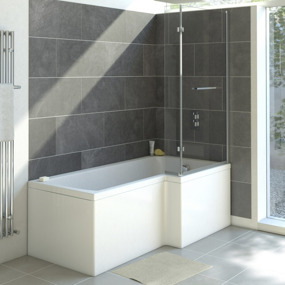 Moderne Dusch- und Badewanne für die rechte Ecke 1700mm - ohne Paneel