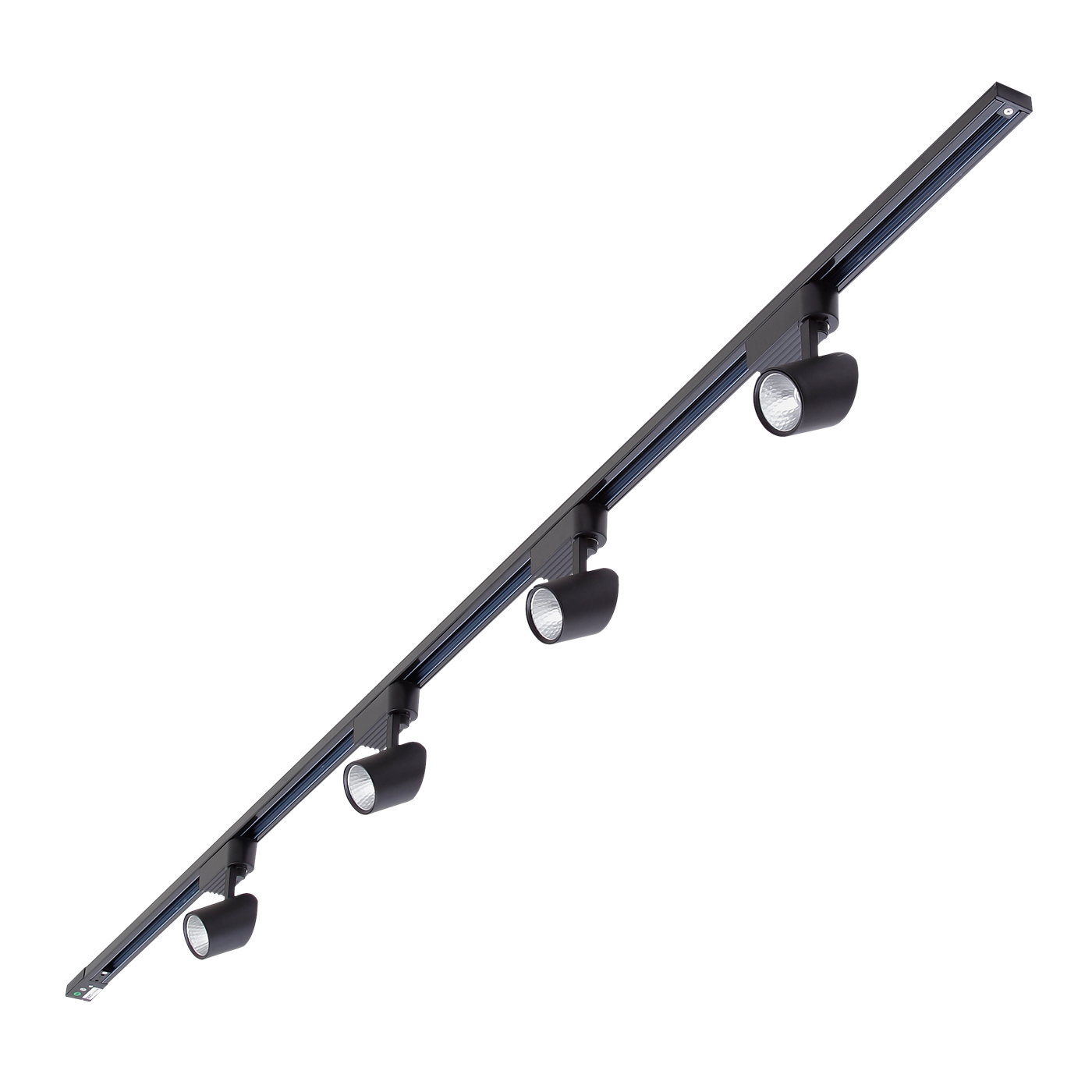 Biard 4x LED Schienenstrahler mit 2m Leiste Schwarz