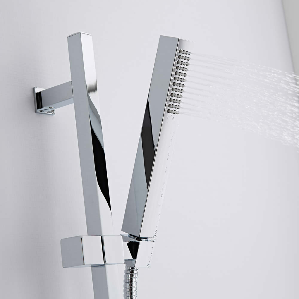 Duschstange Kubix mit wassersparender Handbrause