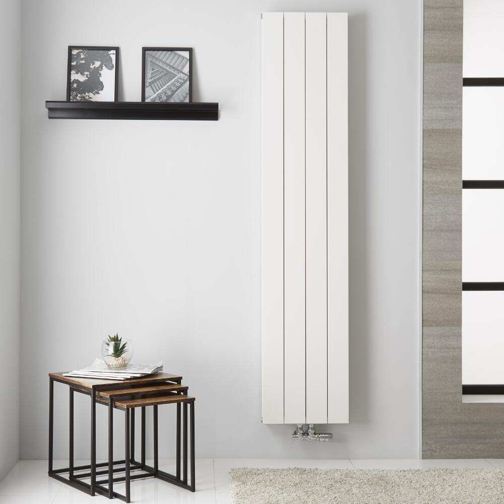 Design Heizkörper Aluminium Doppellagig Vertikal Weiß 1800mm x 375mm - Kett