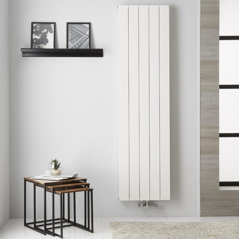 Design Heizkörper Aluminium Doppellagig Vertikal Weiß 1800mm x 470mm - Kett