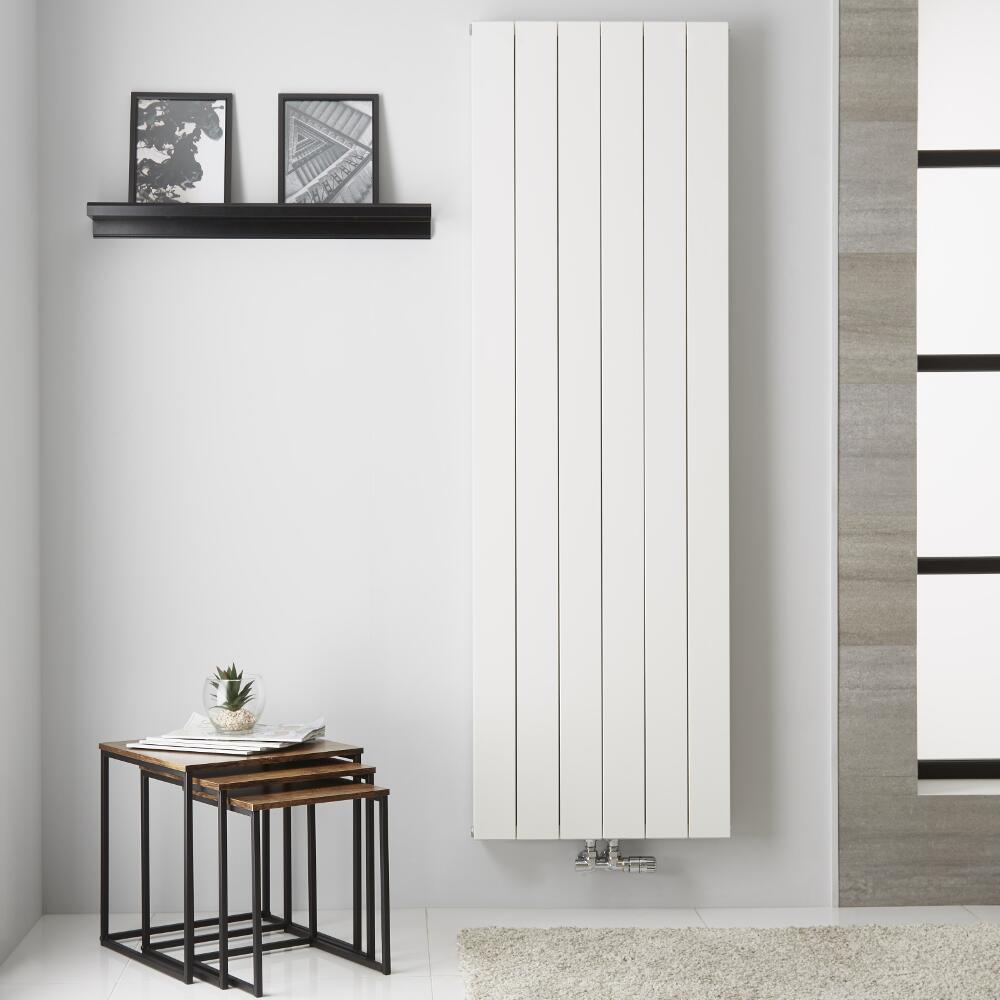 Design Heizkörper Aluminium Doppellagig Vertikal Weiß 1800mm x 565mm - Kett