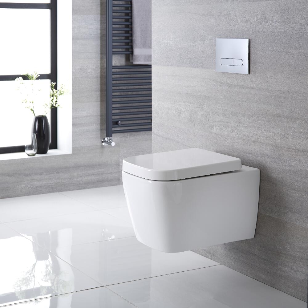 Hänge WC Quadratisch Sitz mit Absenkautomatik - Milton