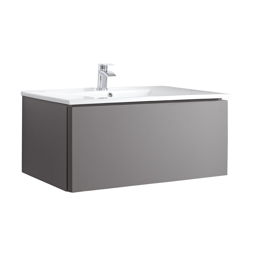 Hudson Reed Newington - 1000mm Moderner Badschrank mit Becken - Mattgrau