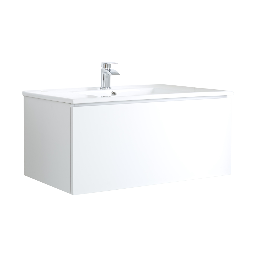 Hudson Reed Newington - 1000mm Moderner Badschrank mit Becken - Mattweiß