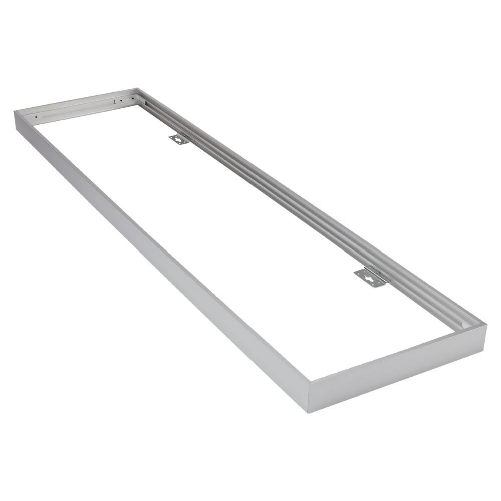 Biard Rahmen zur Oberflächenmontage, 30x120cm LED Paneellleuchte, Silber
