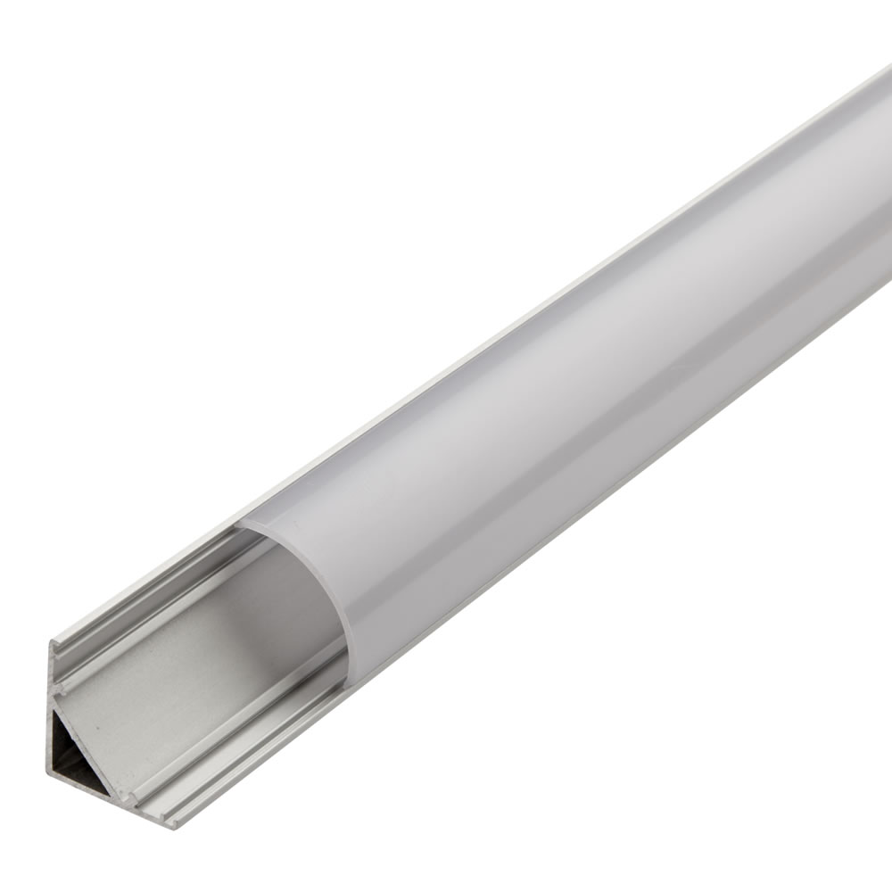 Biard Befestigungs-Schiene V-förmig 100cm für LED Strips mit runder Blende